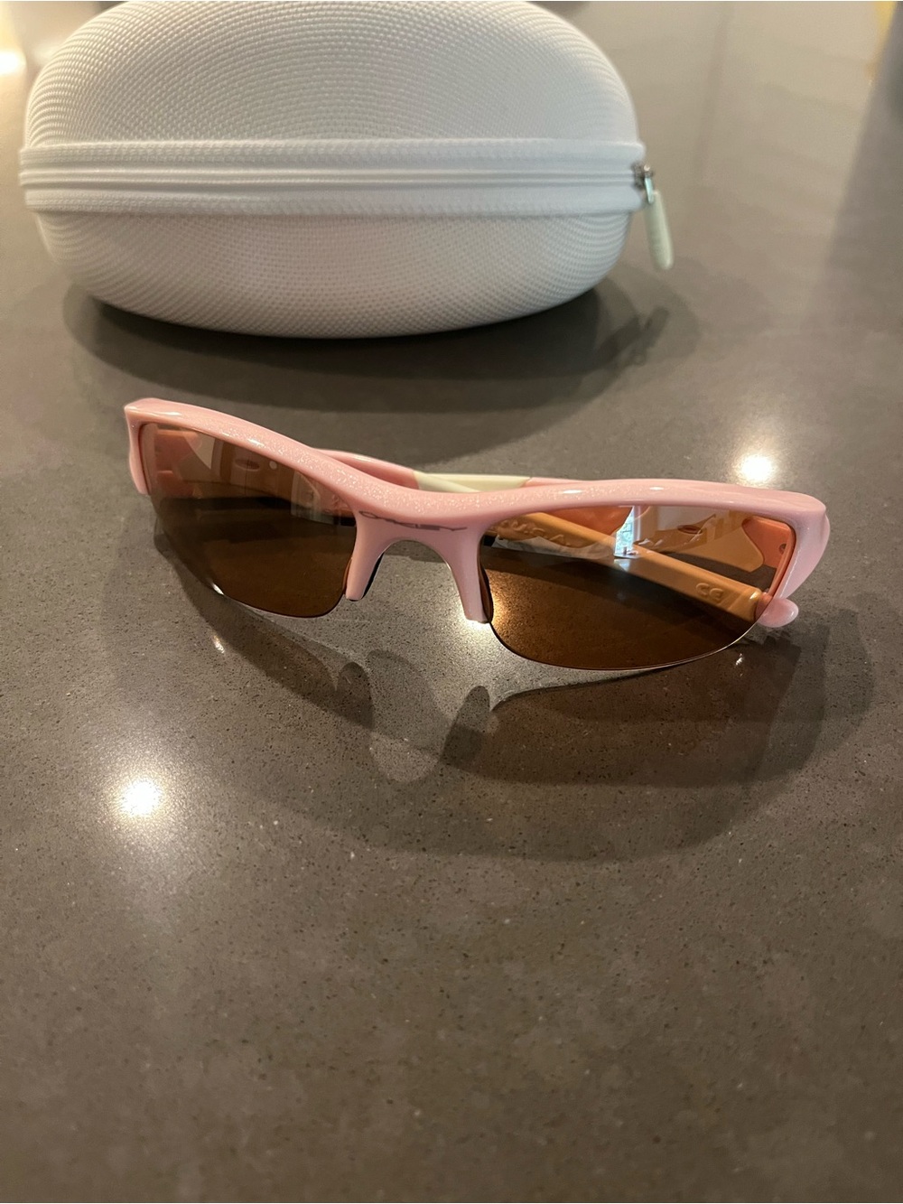 Oakley Flak Sunglasses Pink and White Vintage